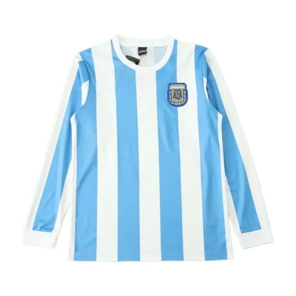 86 season Argentina home Long sleeved Fan version