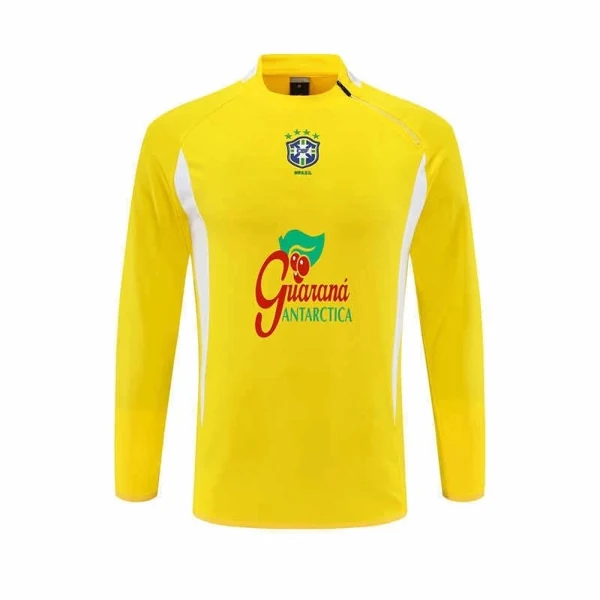 2002 season Brazil yellow Half pull training suit