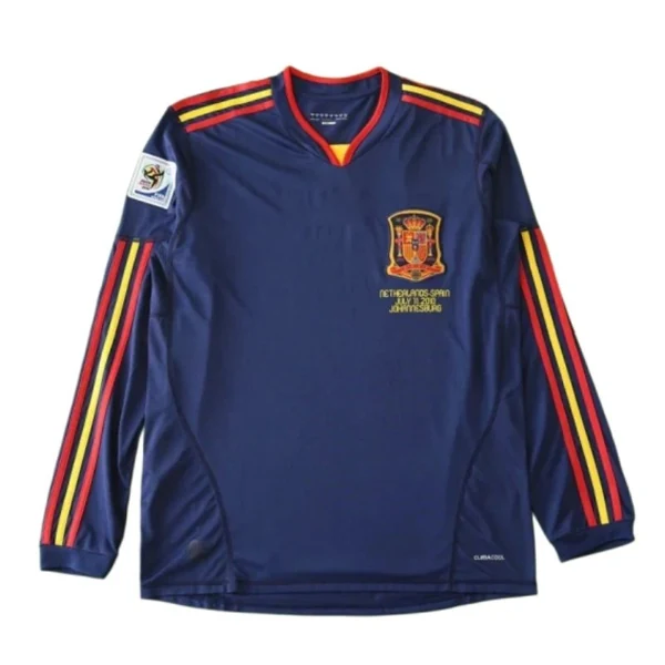 2010 UEFA Spain away Long sleeved retro Fan version